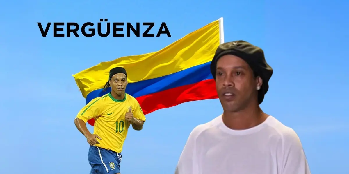 Ronaldinho tuvo frustrada visita a Medellín.