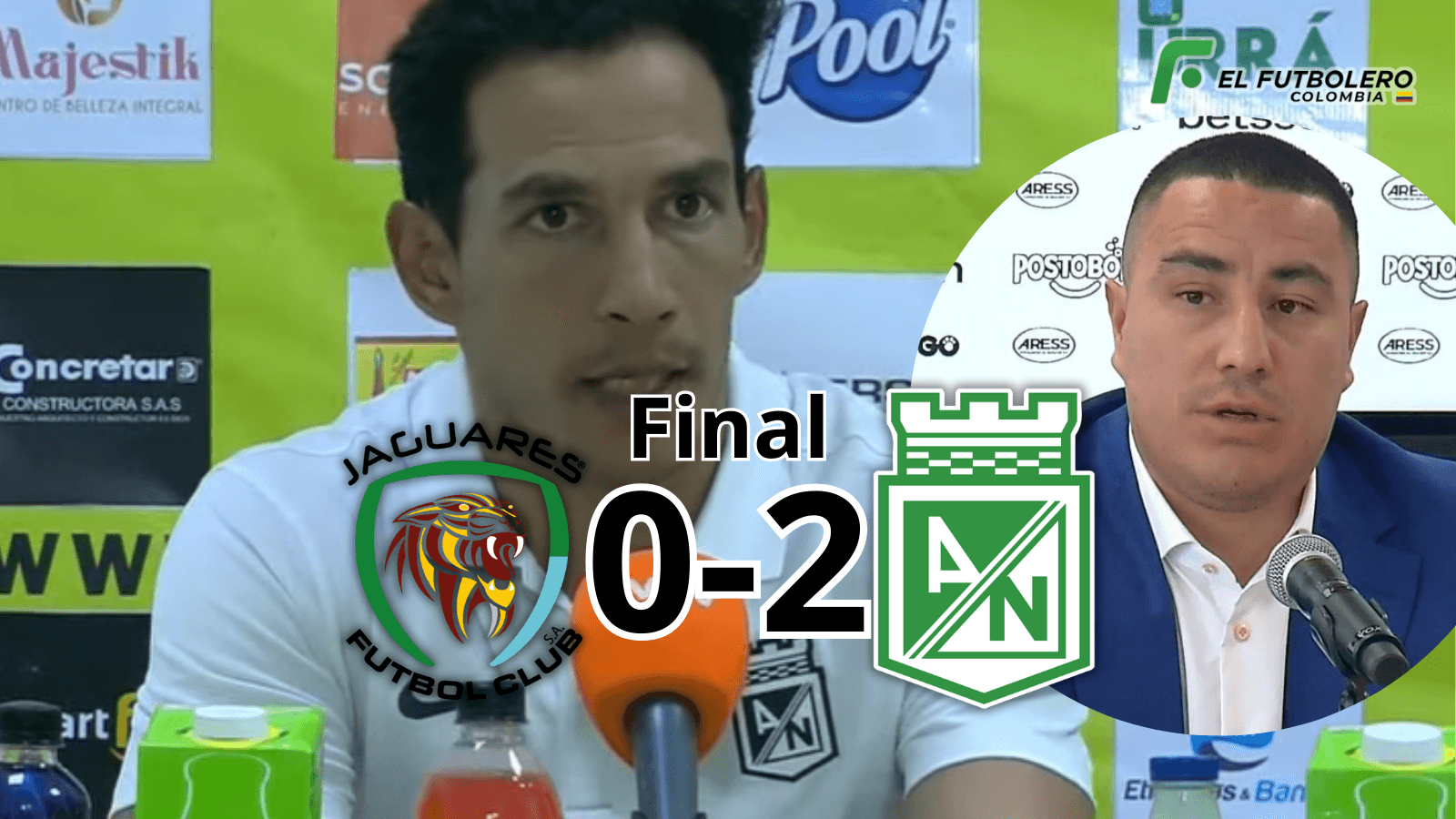 Rueda de prensa Atlético Nacional Foto: Captura de Dimayor, El Colombiano y Escudoeca PN