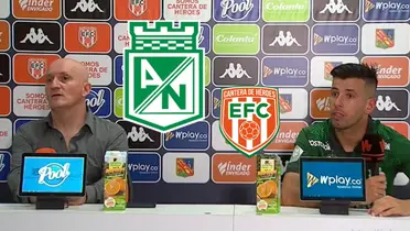 Rueda de prensa de Atlético Nacional. Foto tomada de rueda de prensa DIMAYOR.