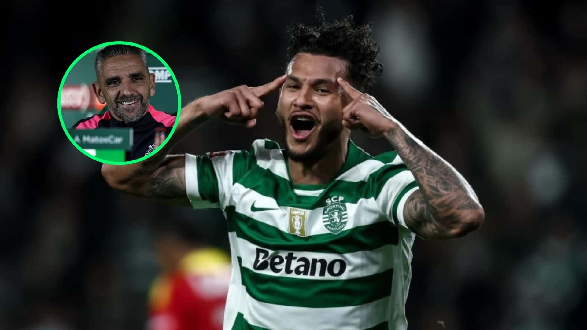 Rui Borges elogió el rendimiento de Luis Javier Suárez en la goleada ante Rioave - Instagram @luissuarez.26 y @sportingcp