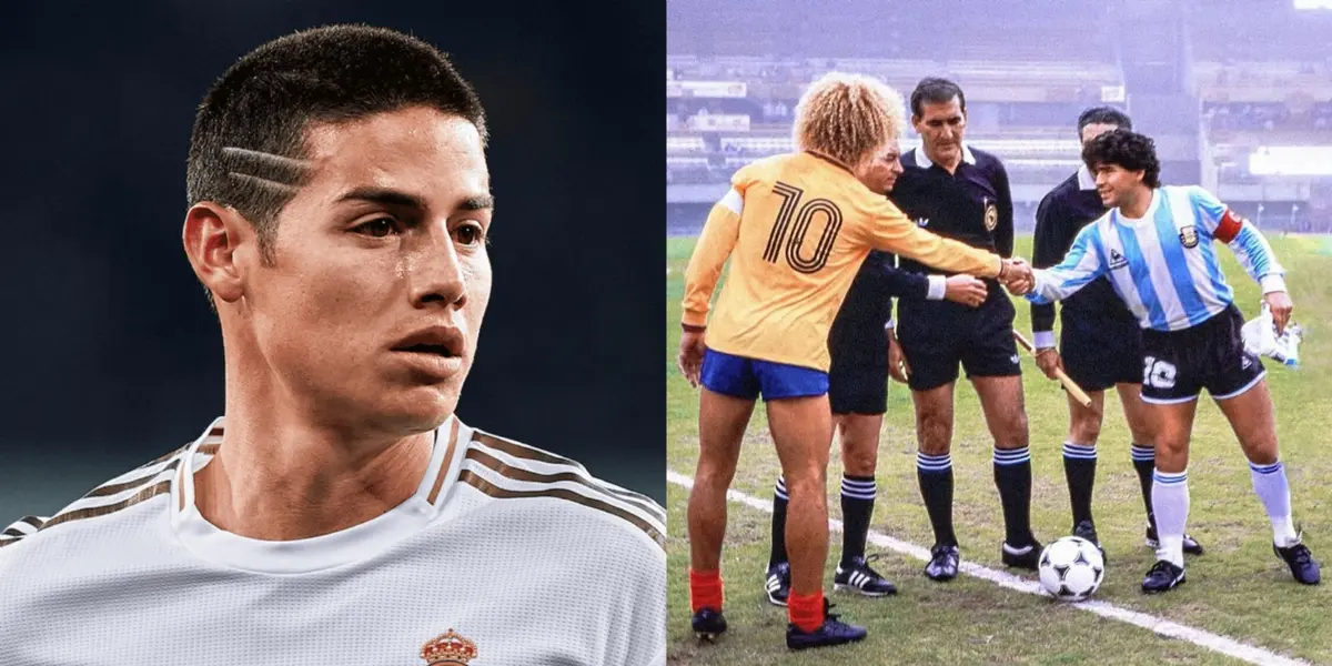 Sale a la luz la diferencia que Diego Maradona les encontró a dos de los mejores jugadores que ha tenido Colombia, James Rodríguez y Pibe Valderrama