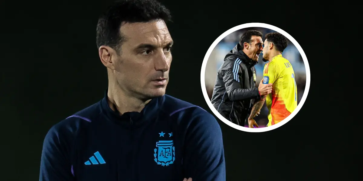 Scaloni habló con Lucho Díaz tras su partidazo y sus palabras se volvieron virales. Foto: AFA y Captura de X