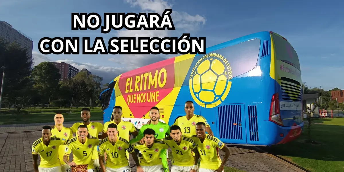 Se bajó un jugador del bus de la Selección Colombia. Foto de Colombia tomada de AS Colombia y bus de José García.