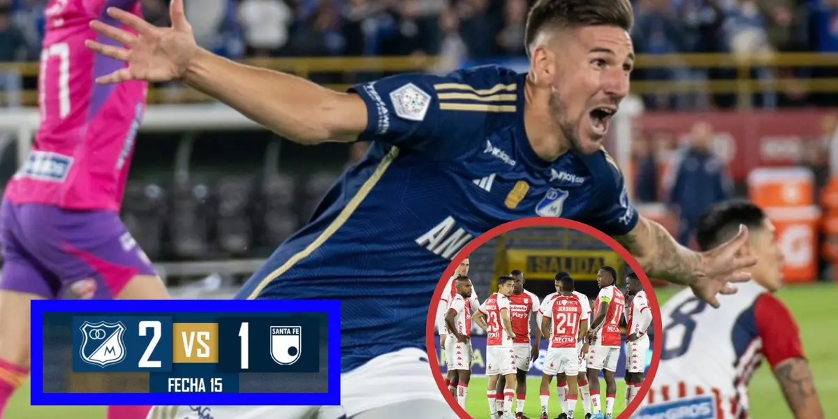 Se quitó sal en Millonarios y lo que hizo Giordana tras anotar golazo a Santa Fe