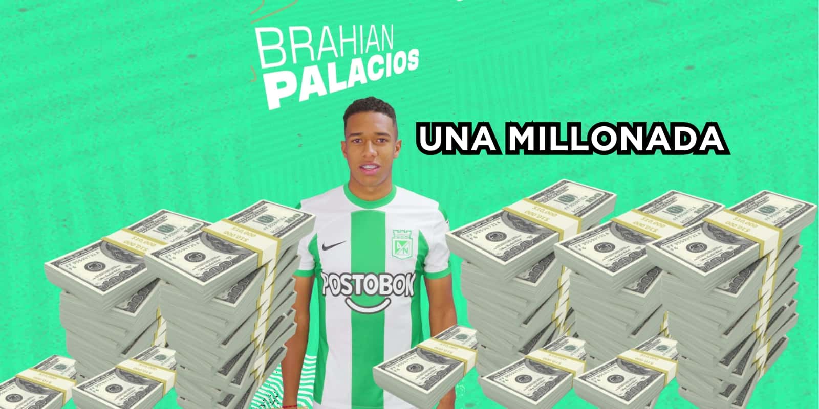 Se reveló cuánto quiere Nacional por Palacios. Foto de Palacios tomada de Twitter @nacionaloficial y dólares de PngFind.