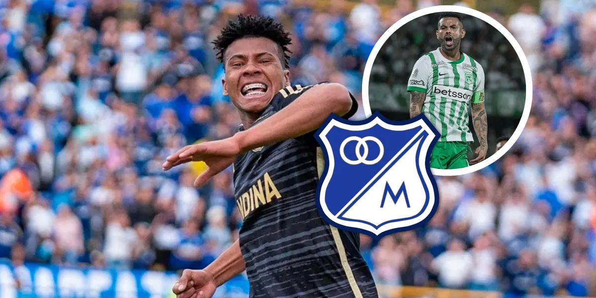 Se sigue calentando el superclásico y mira lo que hizo este jugador de Millonarios Foto: MFC, Nacionaloficial y Escudoteca