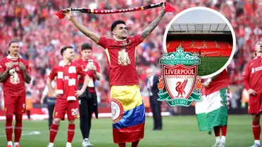 ¿Se va o se queda? Luis Díaz manda un mensaje que hace dudar de su futuro en Liverpool. Foto: LFC y Escudoteca