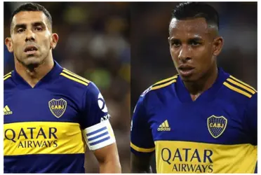 Sebastián Villa ha recibido críticas en Boca Juniors y mira porque Carlos Tévez no lo quiere ni ver