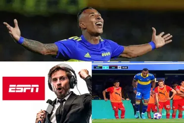 Sebastián Villa marcó un golazo en Argentina que sorprendió a todos y dejó sin aliento a Sebastián Vignolo en ESPN.