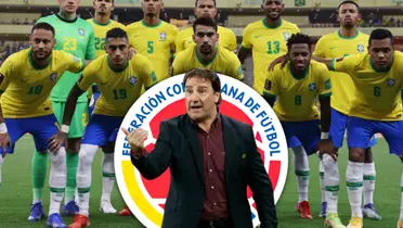 Selección Brasil y Néstor Lorenzo Foto: CBF, Escudoteca y FCF