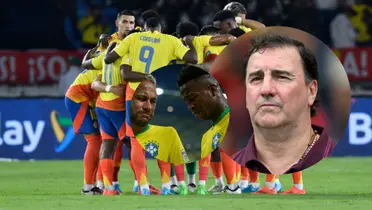 Selección Colombia, Néstor Lorenzo, Neymar y Vinícius Junior Foto: Grok, FCF