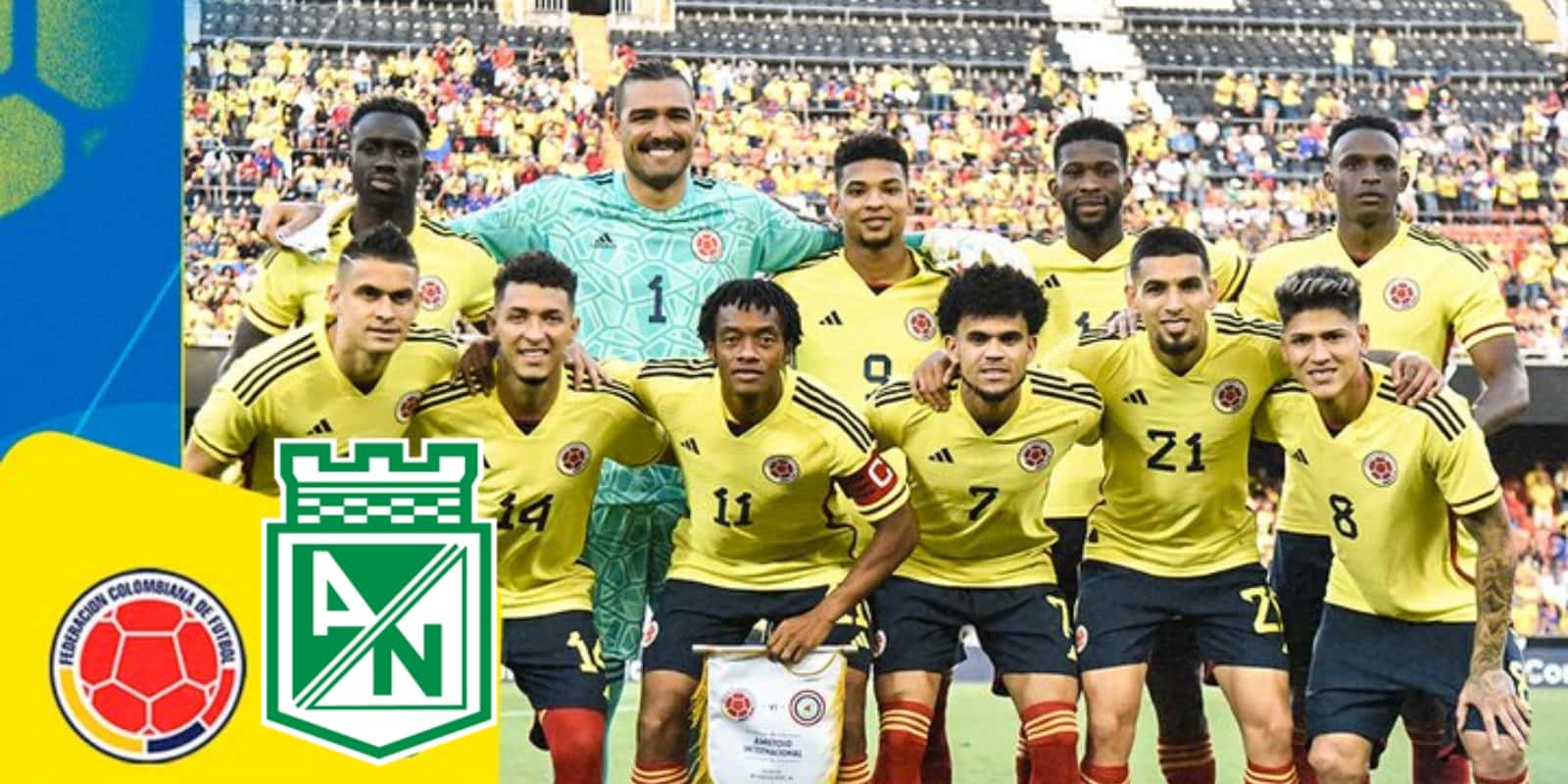 Selección Colombia y el escudo de Atlético Nacional
