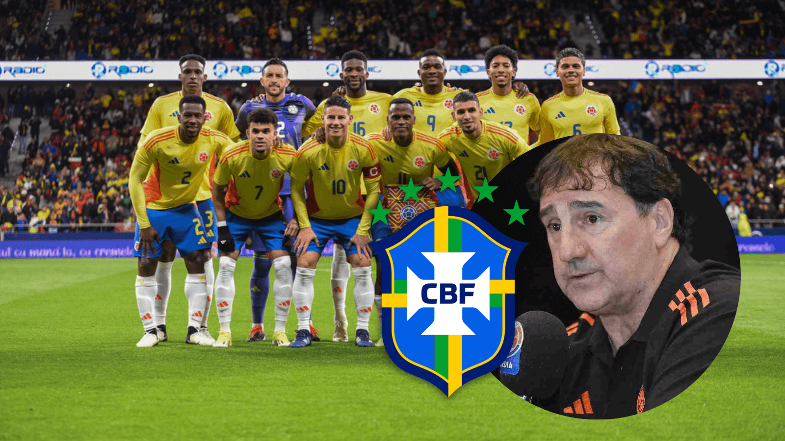 Selección Colombia y Néstor Lorenzo Foto: FCF Selección Colombia y Escudoteca