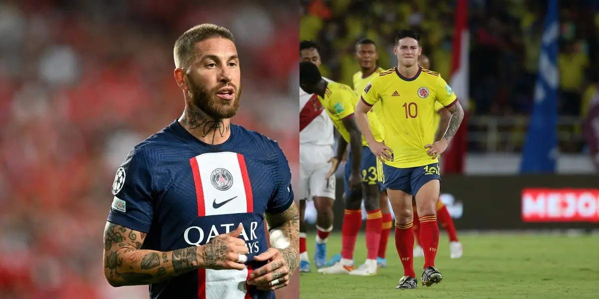 Sergio Ramos se salió de sus cabales con una grosera actitud en el PSG, ni James Rodríguez llegó a tanto con la Selección Colombia en Barranquilla.