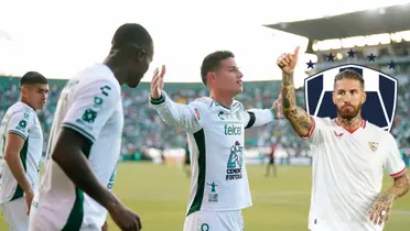 Sergio Ramos y James Rodríguez Foto: Club León y Sevilla FC