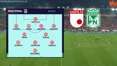 Solo 4 jugadores de Atlético Nacional se destacaron contra Santa Fe en Bogotá