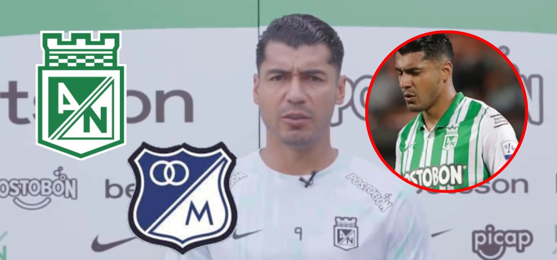 Solo lleva un gol con Nacional y lo dijo Jefferson Duque previo vs Millonarios (Foto tomada de Nacional y Win Sports)