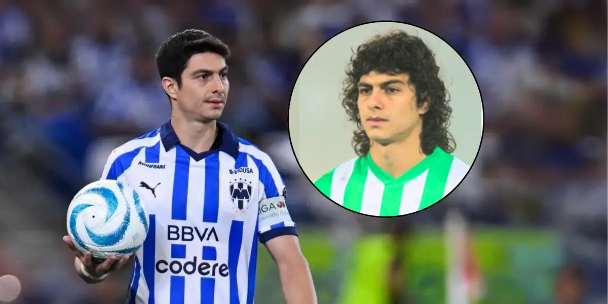 Stefa Medina con la camiseta del Monterrey CF y con la camiseta de Atlético Nacional