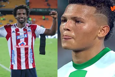 Tatay Torres de Atlético Nacional arrugó contra el Junior FC al errar un penal clave.