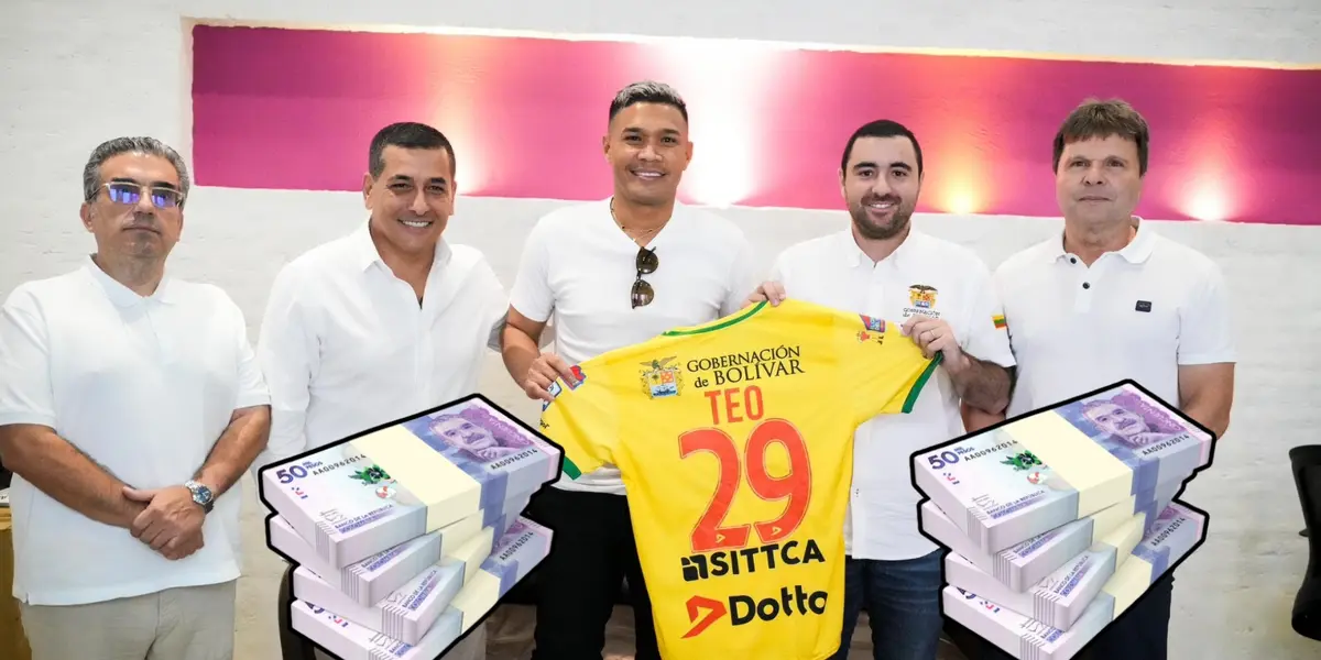 Teofilo firmó con el Real Cartagena. Foto de Teófilo tomada de Twitter @RealCartagena, pesos de 123RF.