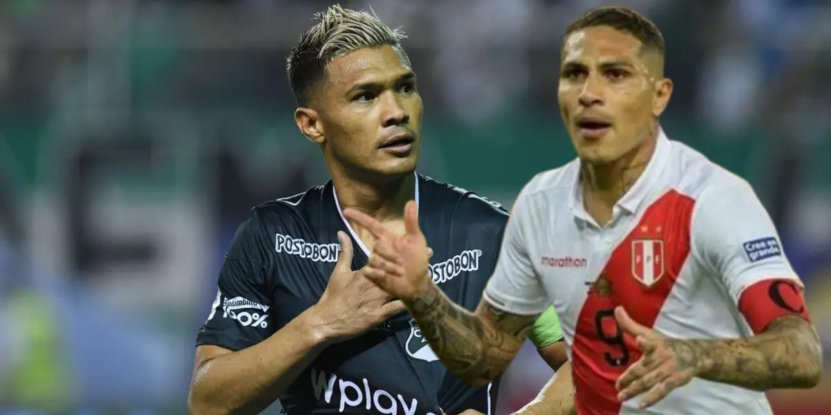 Teófilo Gutiérrez, al lado Paolo Guerrero.