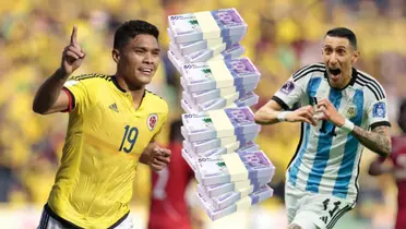 Teófilo ha tenido lujos como Di María. Foto tomada de Teófilo de AS Colombia, Di María Fútbol Red, pesos de 123RF.