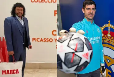Thibaut Courtois es el portero tendencia en la actualidad, pero la jerarquía de René Higuita en España no pierde vigencia.