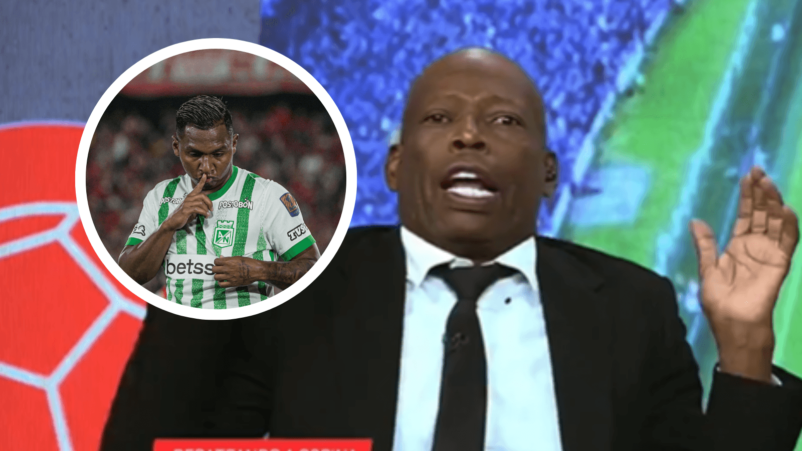 ¡Tino Asprilla "frena" a Morelos! El video que es viral. Foto: Nacionaloficial y Captura de ESPN