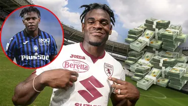 Torino ejercería la opción de compra por Duván Zapata (Fotos: Telemedellín, Livefutbol)