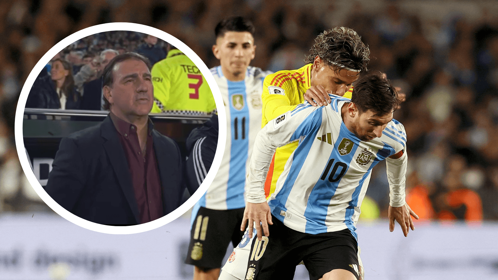 Tras el empate con Argentina, un mensaje inesperado dejó fría a toda Colombia por parte de Néstor Lorenzo Foto: Conmebol y Captura de Gol Caracol