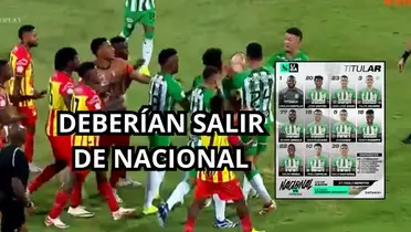 Tres jugadores de Atlético Nacional con bajo rendimiento