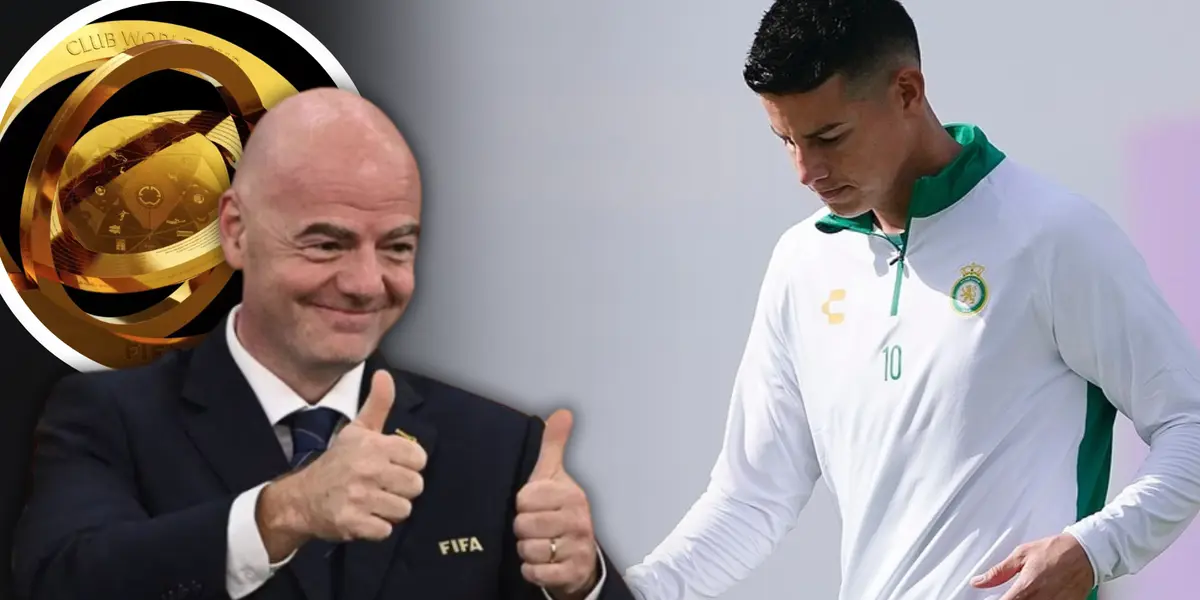 Un club inesperado aparece como opción si James no va al Mundial de Clubes con León. Foto: FIFA, James Rodríguez