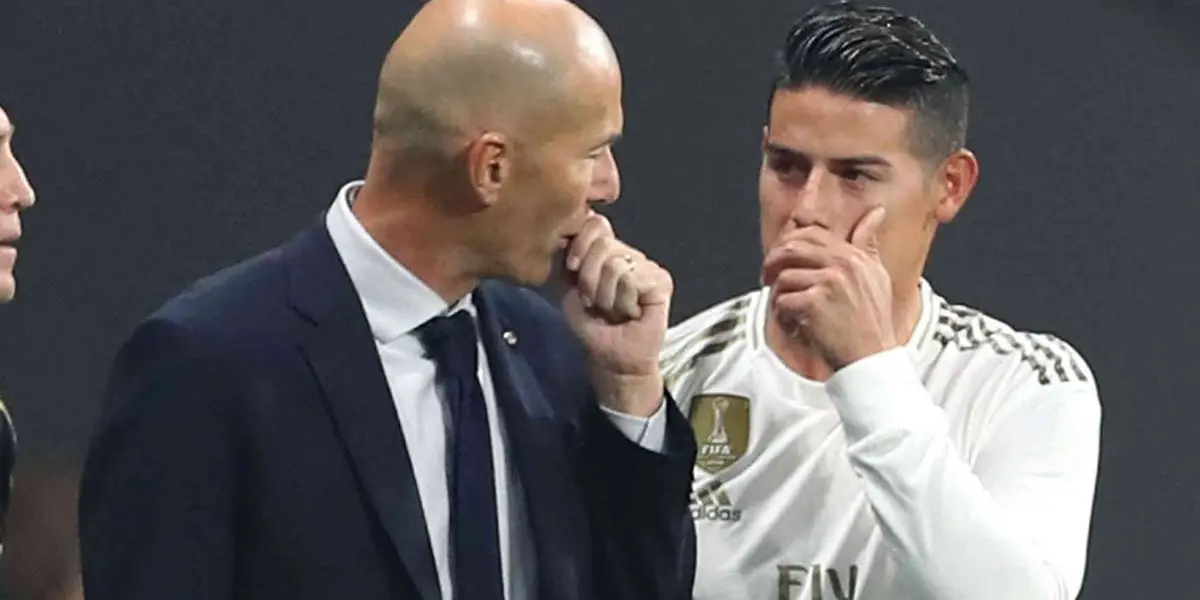 Un compañero de James Rodríguez contó qué le dijo el colombiano sobre su paso por el Real Madrid, bajo el mando de Zinedine Zidane.
