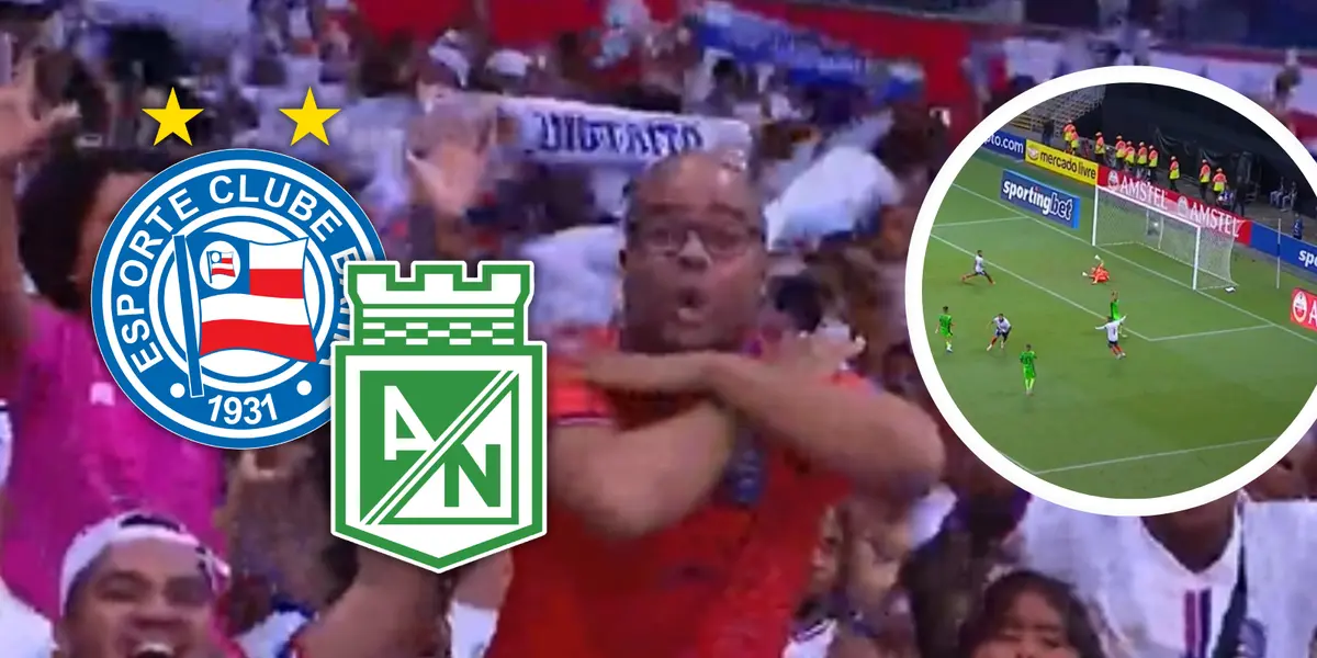 Un fallo grosero le cuesta caro a Nacional en su visita a Bahía por Copa Libertadores. Foto: Captura de ESPN, Escudoteca