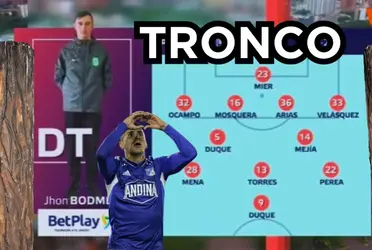 Un jugador de Atlético Nacional se regaló en el gol de Daniel Cataño.