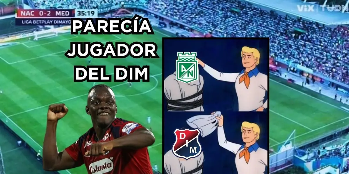 Un jugador de Atlético Nacional se regaló y quedó mal parado en el gol de Edwuin Cetré.