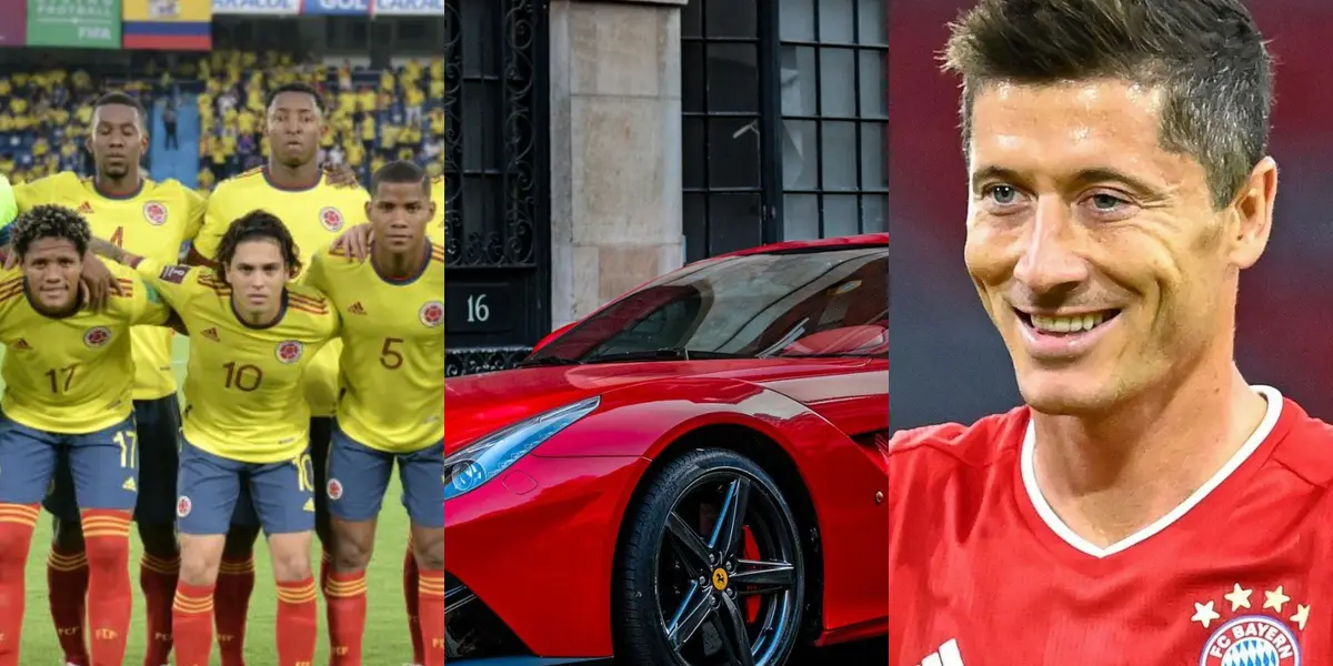Un jugador colombiano posee un auto de la misma marca que el jugador Robert Lewandowski.