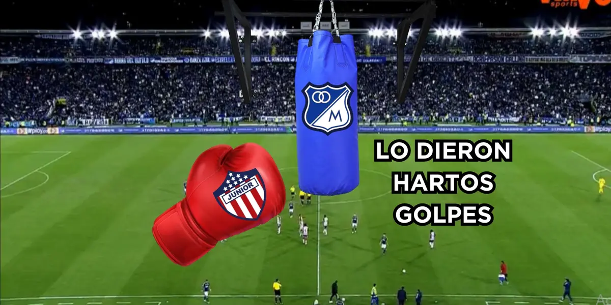 Un jugador de Millonarios FC sufrió en carne propia las duras entradas del Junior FC.