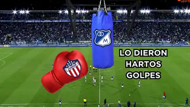 Un jugador de Millonarios FC sufrió en carne propia las duras entradas del Junior FC.