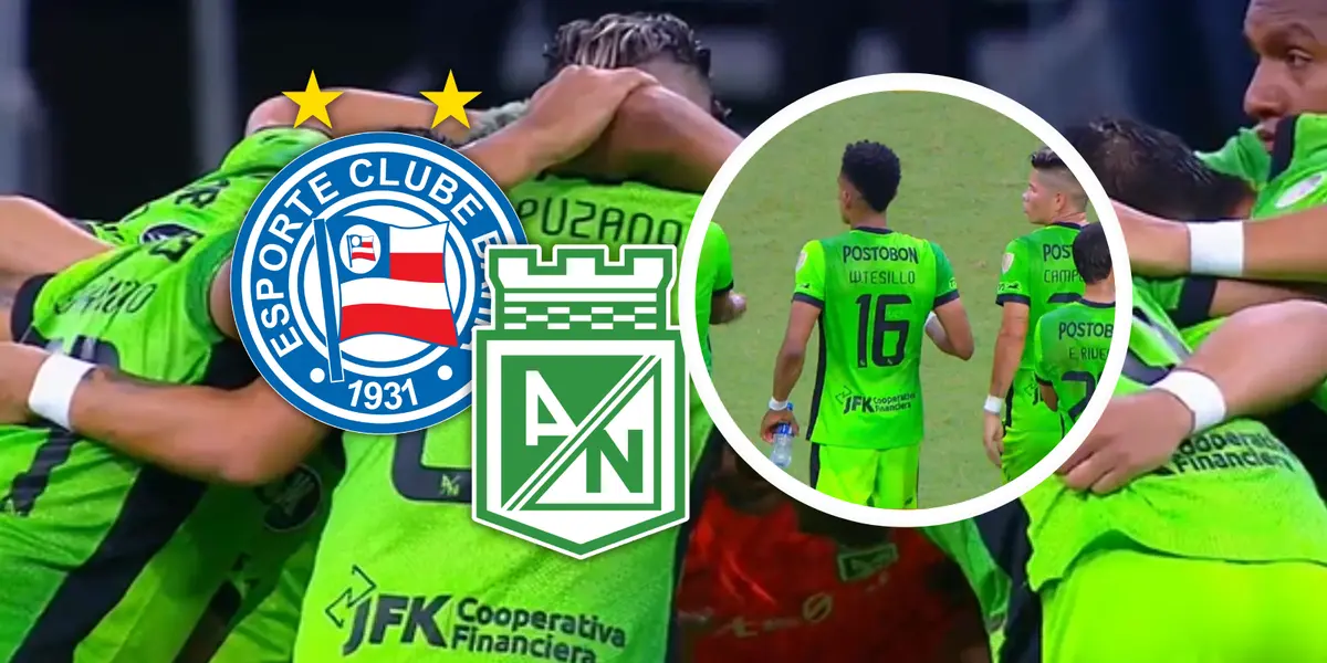 Un jugador de Nacional no rinde ante Bahía y podría salir en el segundo tiempo. Foto: Captura de ESPN y Escudoteca