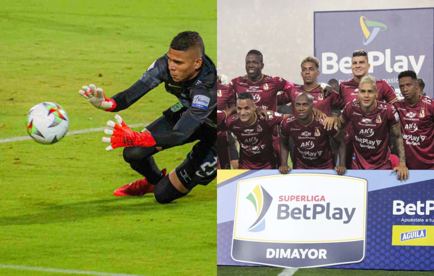 Un jugador del Deportes Tolima quiso pasársela de listo contra Kevin Mier y el portero de Atlético Nacional no se dejó.