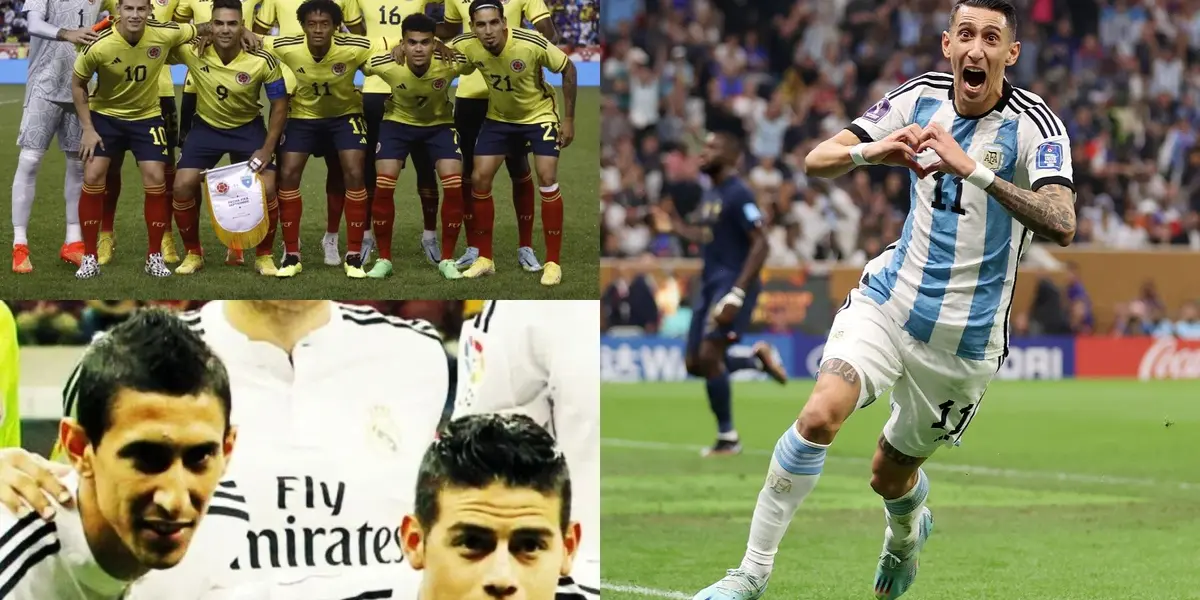 Un jugador de la Selección Colombia felicitó a Ángel Di María tras la final del Mundial de Qatar 2022 y no fue James Rodríguez.