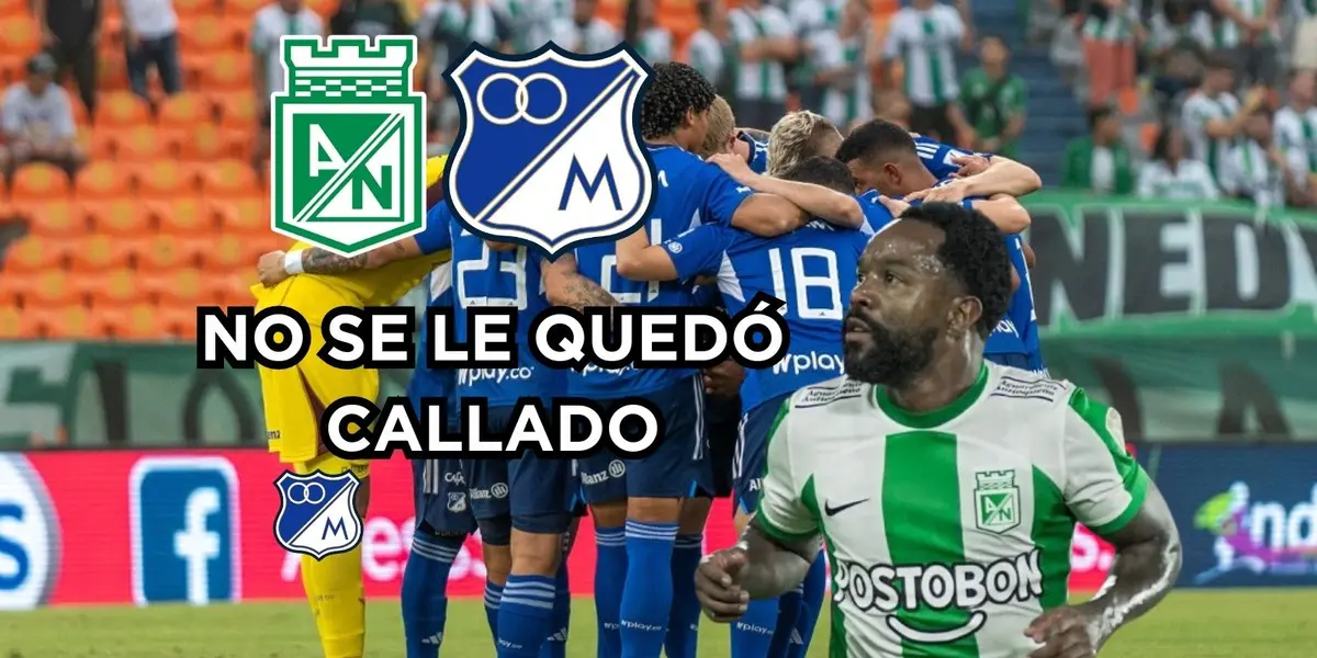 Un jugador de Millonarios FC tuvo su peculiar choque contra Dorlan Pabón.