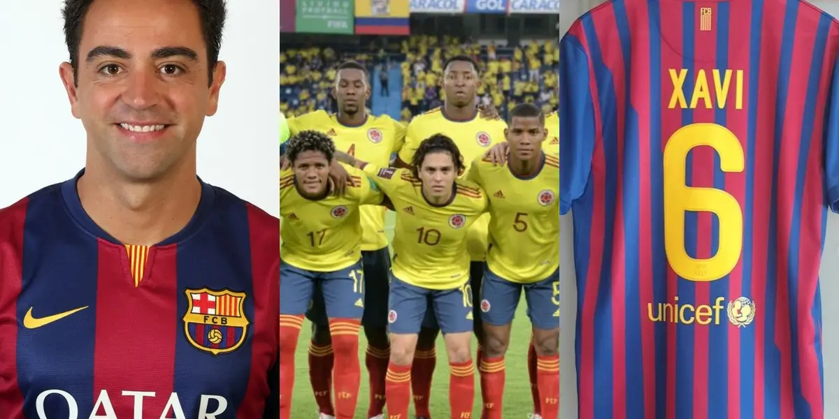 Un jugador que ha pasado por la Selección Colombia intercambió la camiseta con Xavi Hernández en su época de jugador.