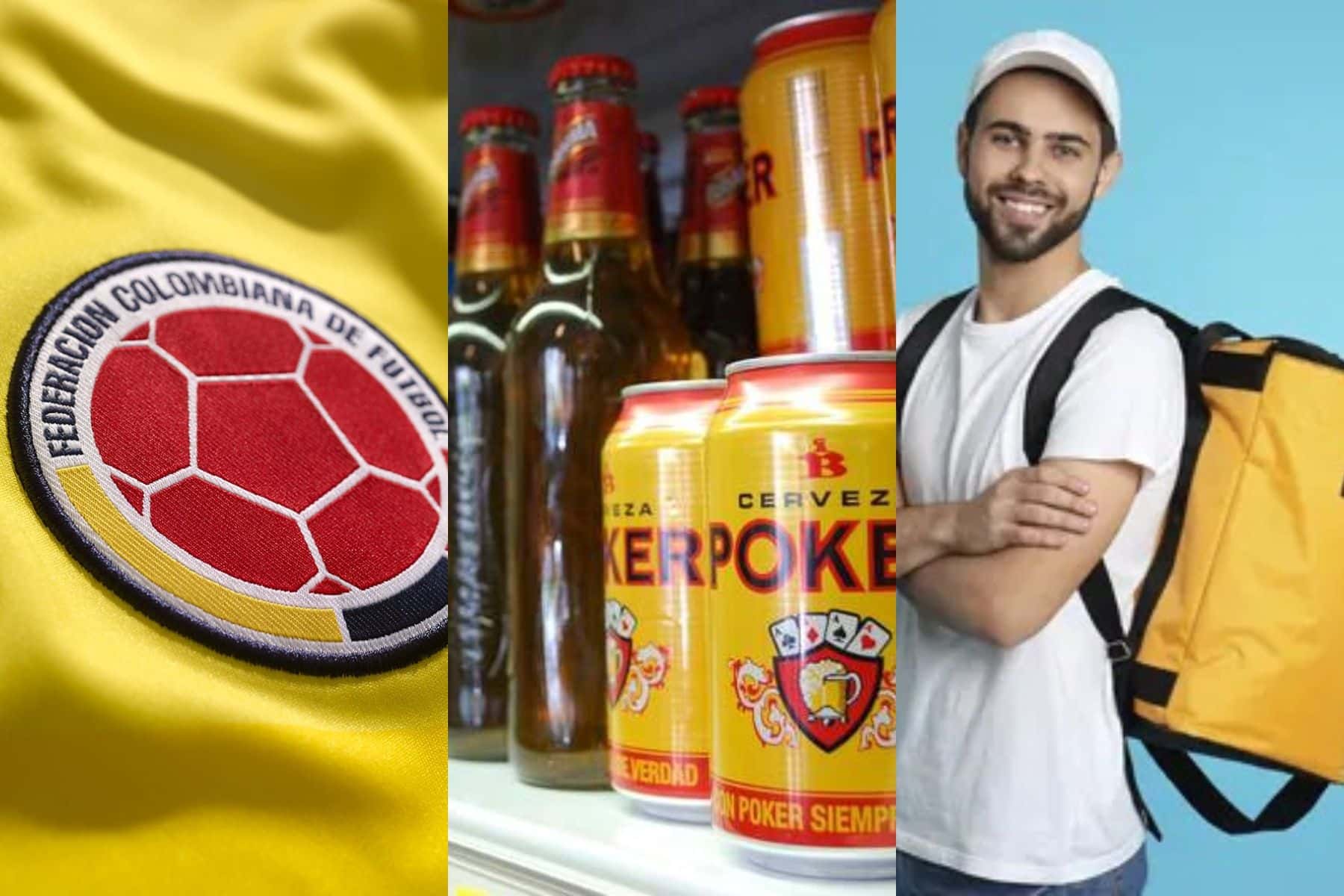 Un jugador que no ha podido ganarse un puesto en la Selección Colombia llamó la atención porque anuncia una aplicación que vende bebidas a domicilio.