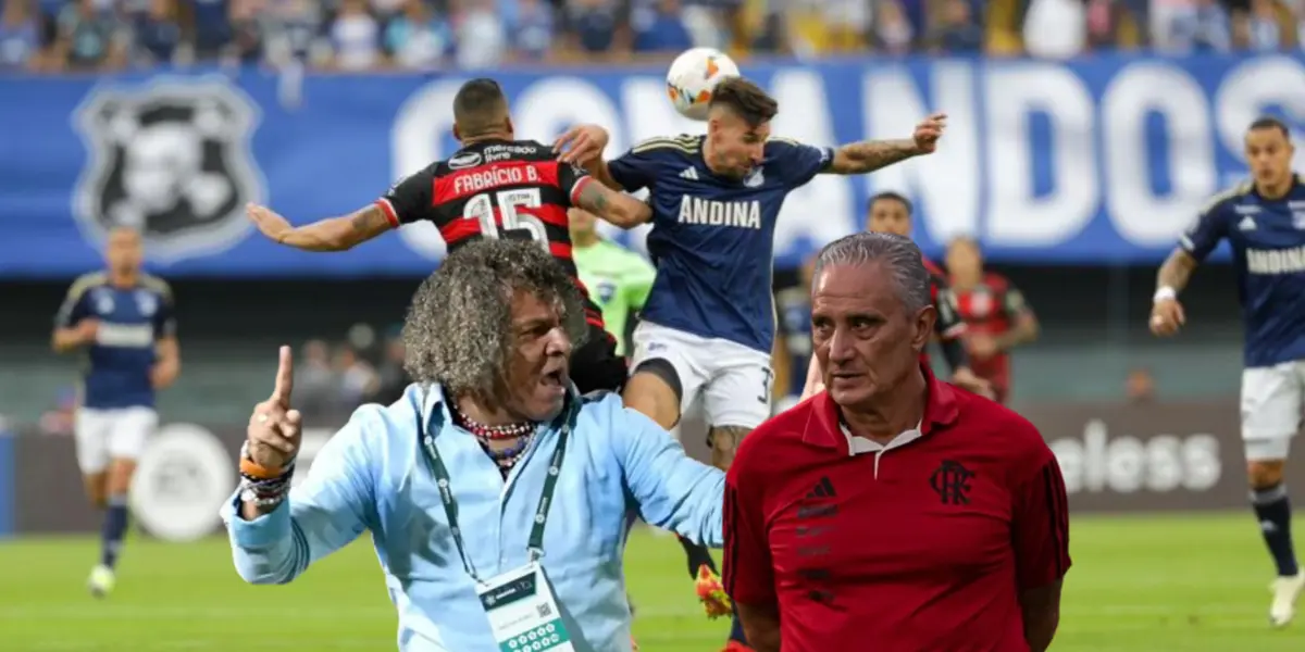 Una postal del duelo entre Millonarios vs Flamengo, en la imagen aparecen Alberto Gamero y Tite. FOTO: Futbolred 