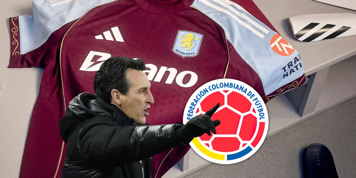 Unai Emery y el colombiano que lo ilusiona en Aston Villa Foto: Aston Villa y Escudoteca