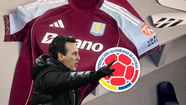 Unai Emery y el colombiano que lo ilusiona en Aston Villa Foto: Aston Villa y Escudoteca