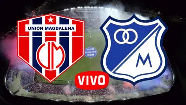 Unión Magdalena vs Millonarios FC Foto: Unión Magdalena y Escudoteca