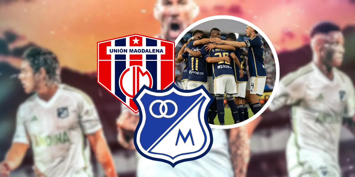 Unión Magdalena vs Millonarios Foto: Millonarios FC y Escudoteca